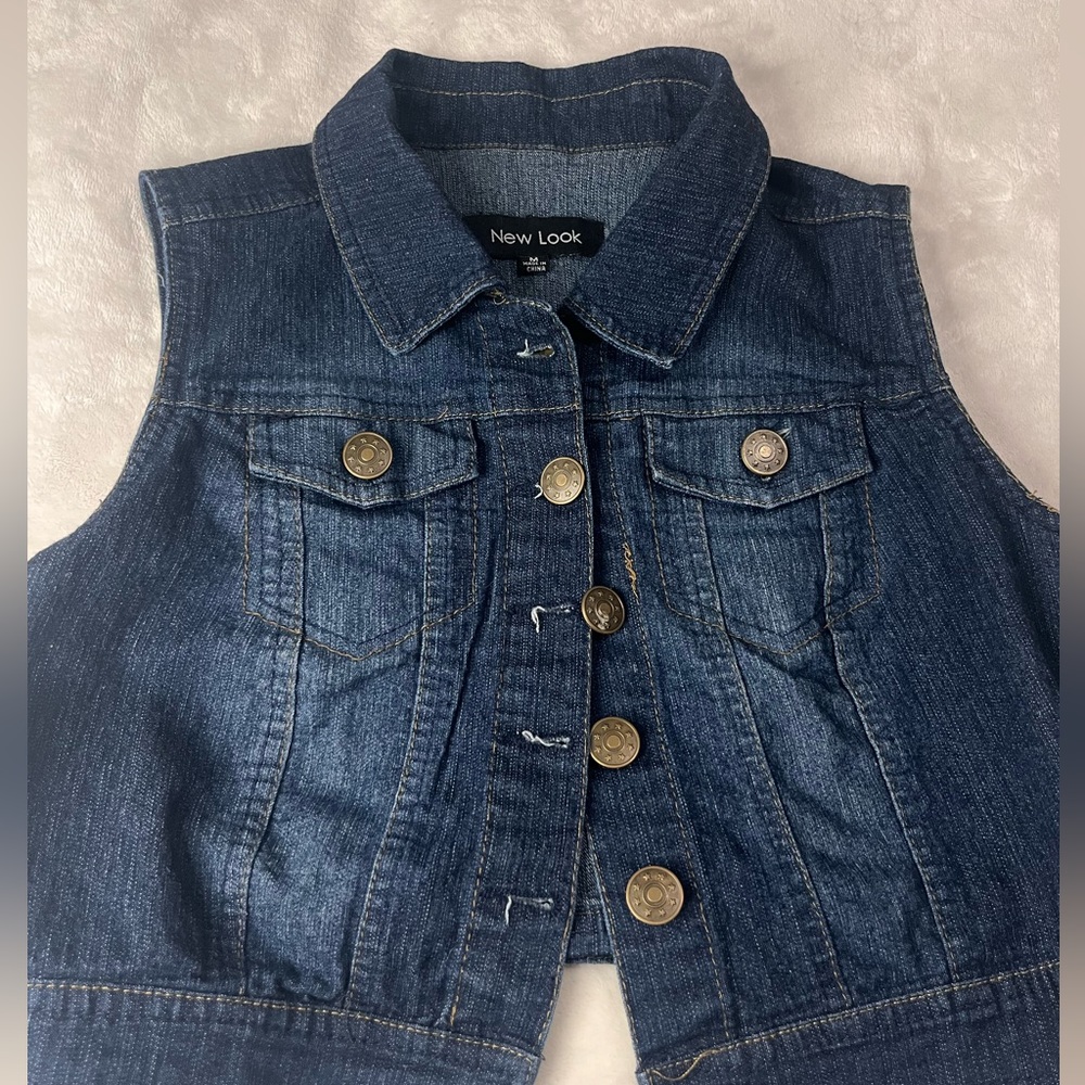 Women new look denim vest